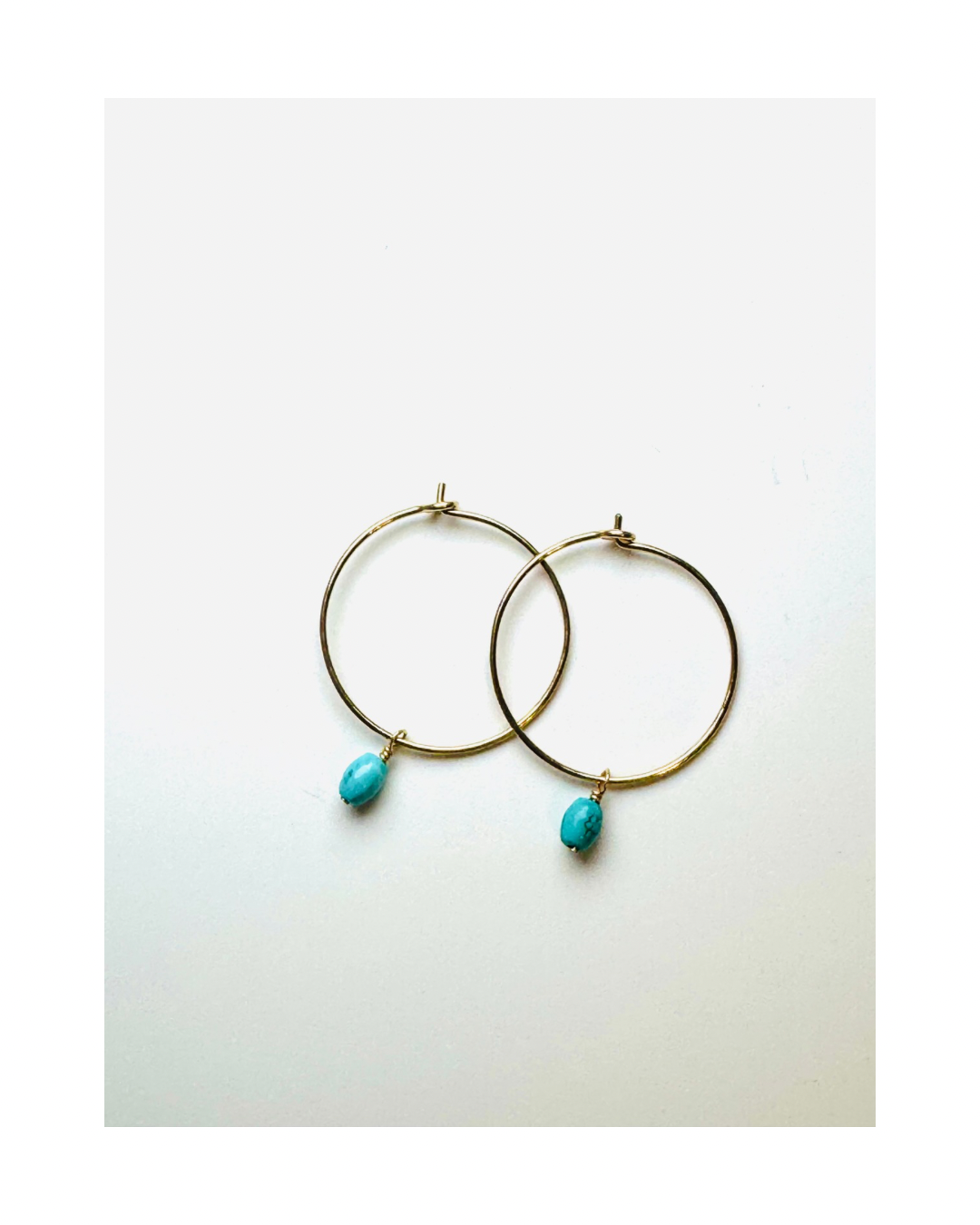 Turquoise Tide hoops