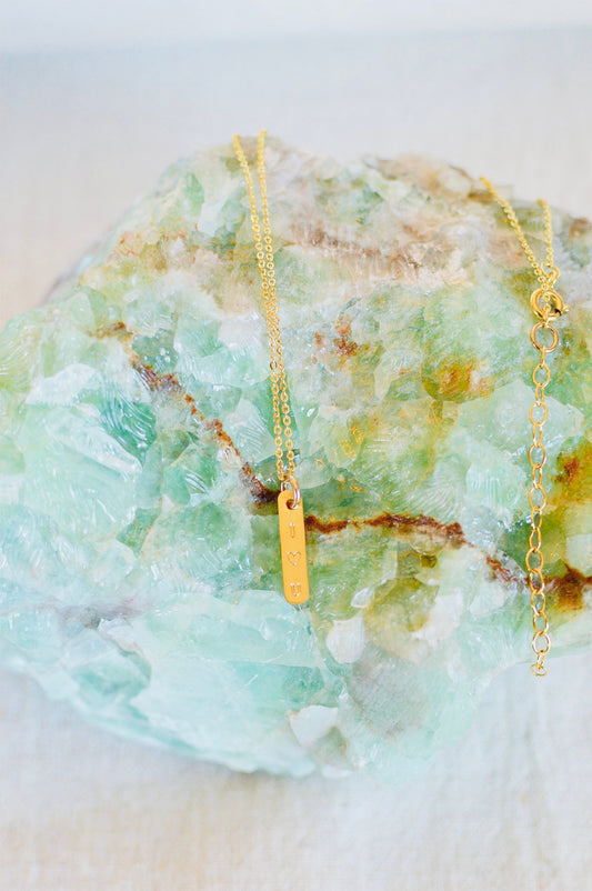 I 🤍 U  Dainty Tag Necklace