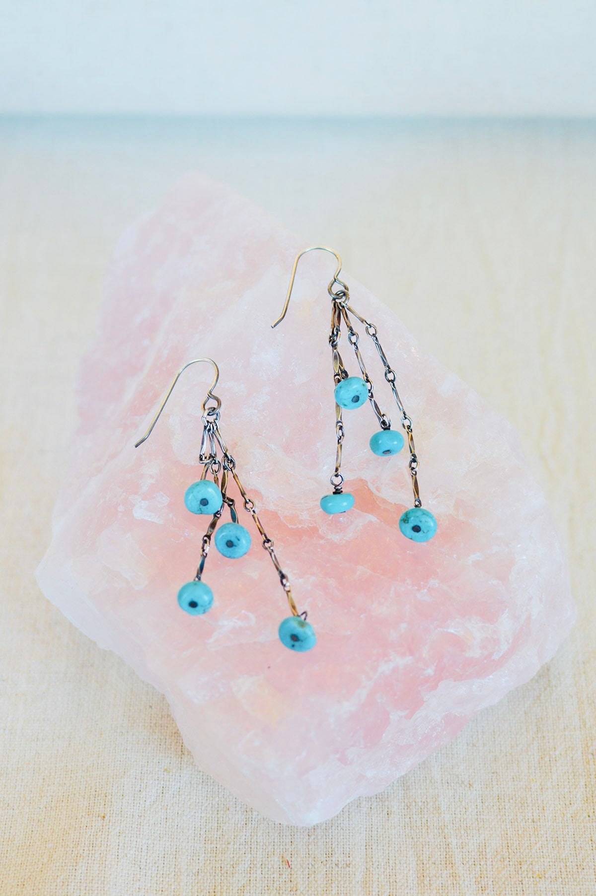 Silver Siren Turquoise Drop earrings