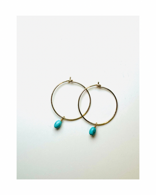 Turquoise Tide  hoops